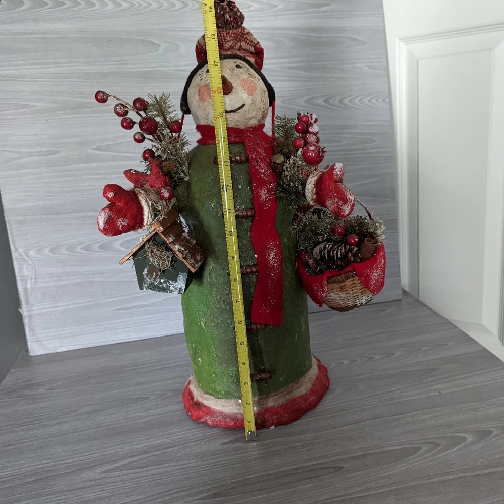 Thomas Panetta Krisnick Signed Rustic Snowman